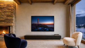 A Light to Return To by Jim Neale, 48 x 32 in, black float frame