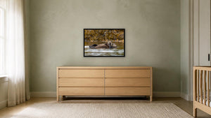 A Mother's Love by Christy Grinton, 30 x 20 in, black float frame