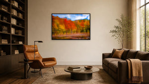 Autumn in Motion by Marni Appel, 48 x 32 in, black float frame