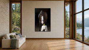 Apple by Debra Garside, 48 x 72 in, black float frame