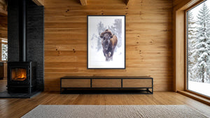 Armor of Ice by Christy Grinton, 24 x 36 in, black paper frame