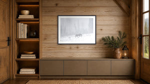 Blizzard by Debra Garside, 33.5 x 24 in, black paper frame
