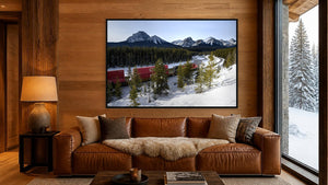CP train at Morant's Curve by Martin Elliott, 60 x 40 in, black float frame