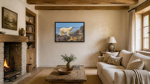 Chill Mode by Christy Grinton, 30 x 20 in, black float frame