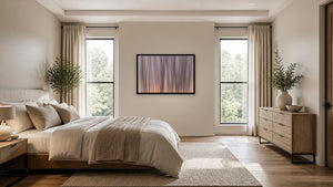 Forest in Motion by Lisa Robertson, 30 x 20 in, black float frame