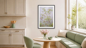 Rhododendron in Fog by Lisa Robertson, 24 x 36 in, black paper frame
