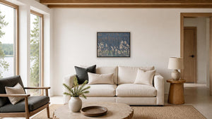Illuminated by Lisa Robertson, 26.75 x 20 in, whitewashed wood float frame