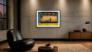 A Moment Between Destinations by Marni Appel, 36 x 24 in, black paper frame