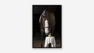 Apple by Debra Garside, black float frame [fin:float:Black]