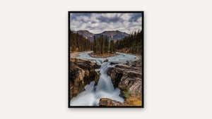 Athabasca Falls by Harry Collins, black float frame [fin:float:Black]