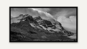 Athabasca in Monochrome by Harry Collins, black float frame [fin:float:Black]