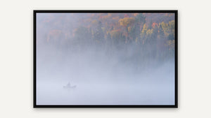 Autumn Paddle by Robert A. Metcalfe, black float frame [fin:float:Black]