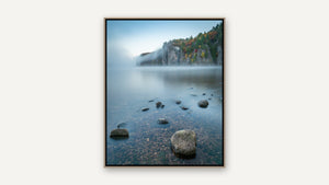 Revealing Mazinaw Rock by Robert A. Metcalfe, whitewashed wood float frame [fin:float:Whitewashed Wood]