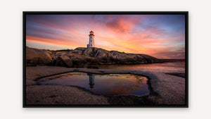 Drama at Peggy's by Jim Neale, black float frame [fin:float:Black]