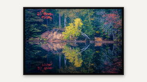 Falls Reflections by Rick Bogacz, black float frame [fin:float:Black]