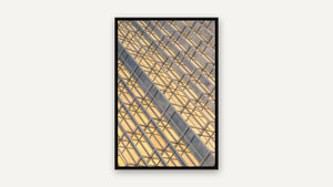Golden Geometry by Lisa Robertson, black float frame [fin:float:Black]