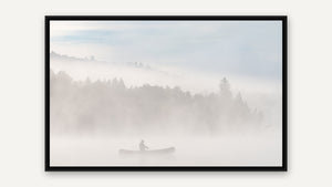 Into the Morning Fog by Robert A. Metcalfe, black float frame [fin:float:Black]
