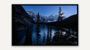 Moraine at Dusk by Harry Collins, black float frame [fin:float:Black]
