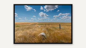 Prairie Skies by Robert A. Metcalfe, black float frame [fin:float:Black]