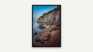 Dusk at Broad Cove Beach by Robert A. Metcalfe, black float frame [fin:float:Black]