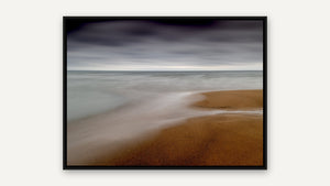 Sandbar, Lake Ontario by Rick Bogacz, black float frame [fin:float:Black]