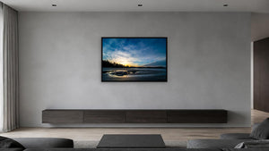 Ocean Awakening by Christy Grinton, 36 x 24 in, black float frame