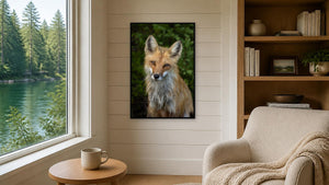 On The Hunt by Jennifer Hottinger-Sloan, 32 x 48 in, black float frame