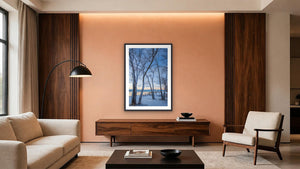 First Light by Lisa Robertson, 24 x 36 in, black paper frame
