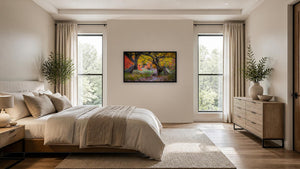 Room to Pause by Jim Neale, 36 x 20.25 in, black float frame