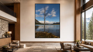 Standing Alone by Harry Collins, 40 x 55.75 in, black float frame