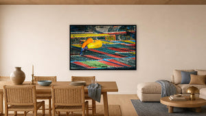 Until Next Season by Lisa Robertson, 48 x 32 in, black float frame