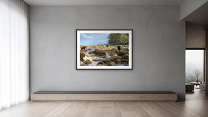 Vancouver Island Seascape by Christy Grinton, 36 x 24 in, black paper frame