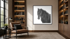 Windswept III by Debra Garside, 40 x 40 in, black paper frame