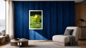 Yellow Piano by Marni Appel, 24 x 36 in, black paper frame